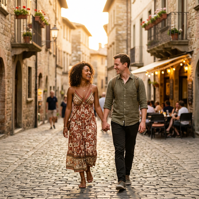 Casal feliz se abraçando