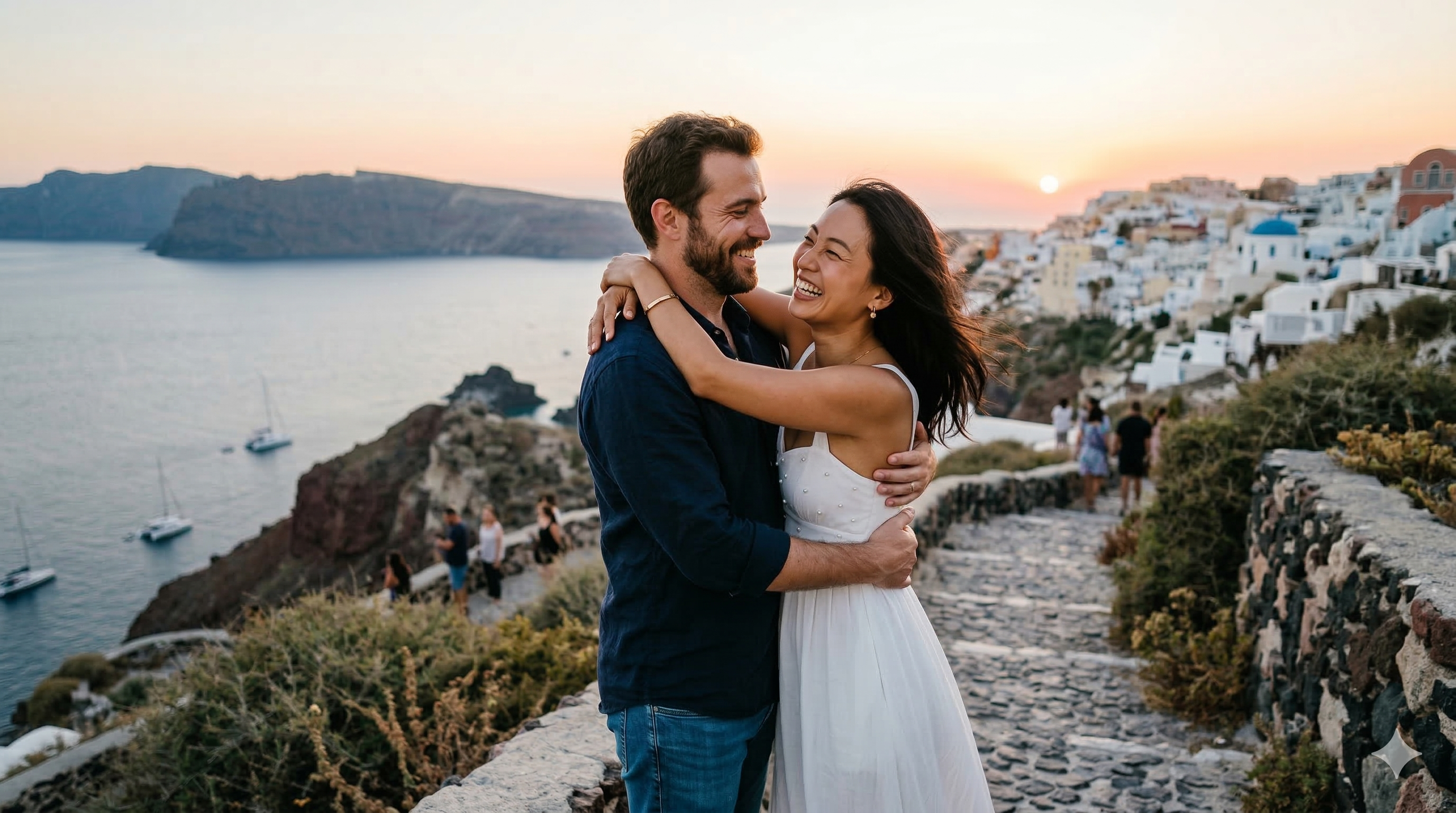 Casal internacional feliz